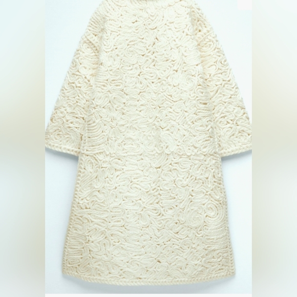 Zara Limited Edition Structured Wool Blended Long Coat - Picture 7 of 9